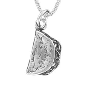 TACO Necklace - 925 Sterling Silver on Choice of Chain Length - Mexican Food Taco Tuesday