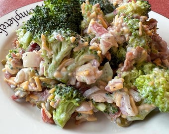 Broccoli Salad Recipe: Creamy Cheese & Bacon Side Dish (PDF Download)