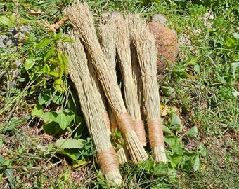 Cobweb.Broom Besom ~ Natural Broom Corn w Jute Twine ~ Simple Small Broom