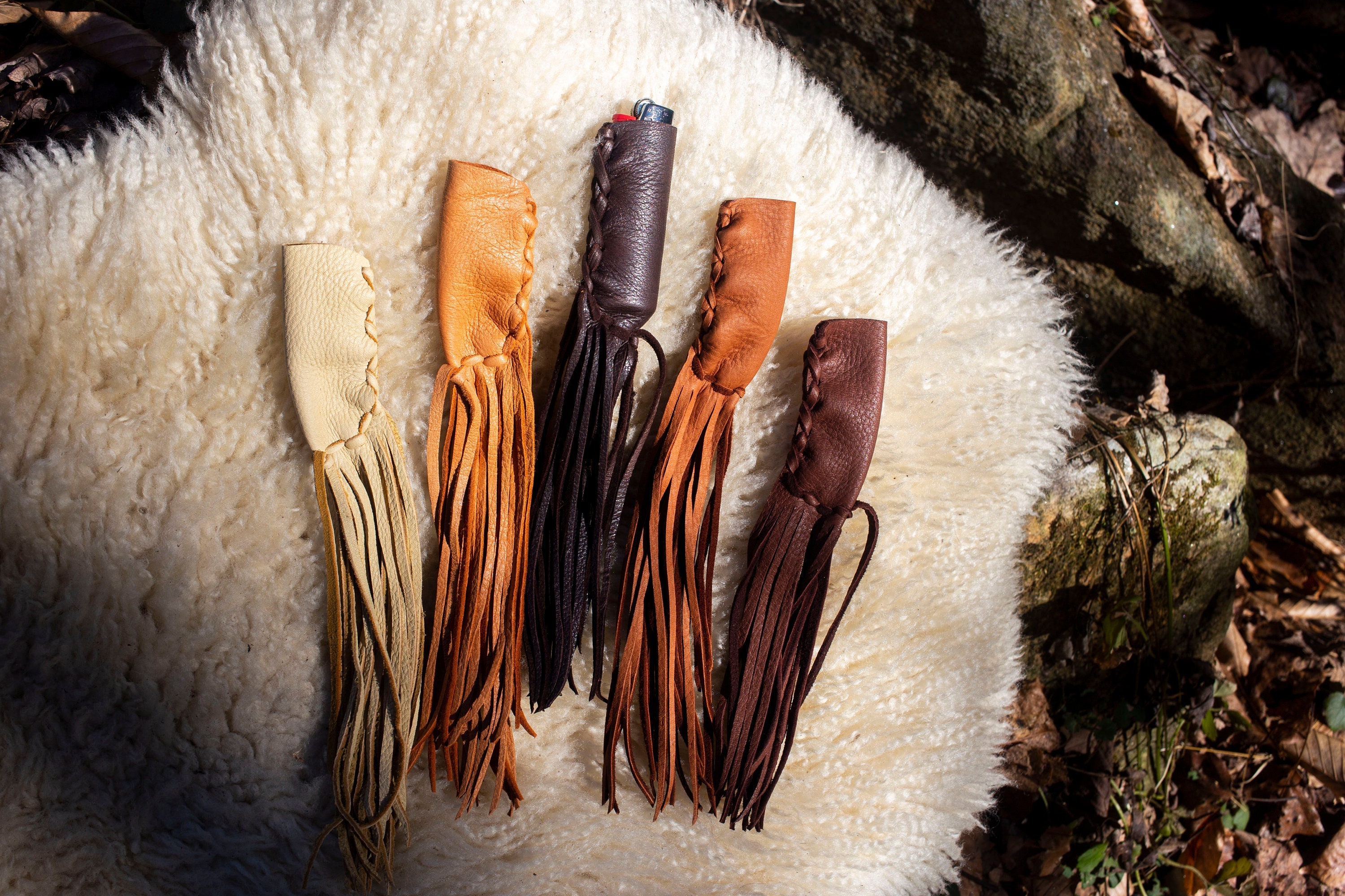 Buckskin Fringe Lighter Case — Ebb & Flow