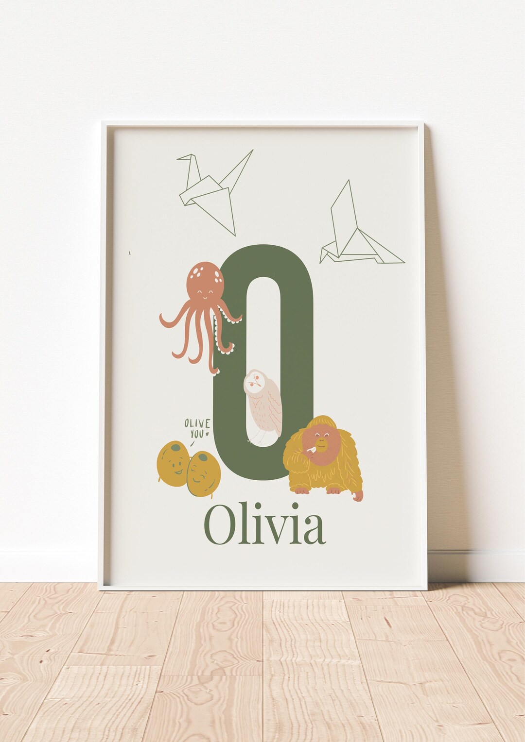 Personalized Letter O Print | Custom Kids Nursery Decor | Boho (digital ...