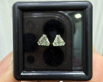 0.61ct Calf Head Cut Diamond Pair, L-M VVS, Natural Diamonds