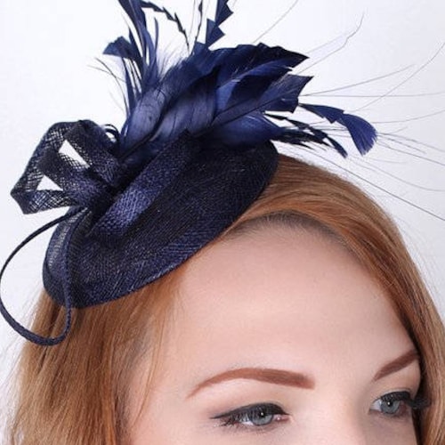 Light Blue Mini Fascinator Arianna Mini Light Blue Mesh Etsy