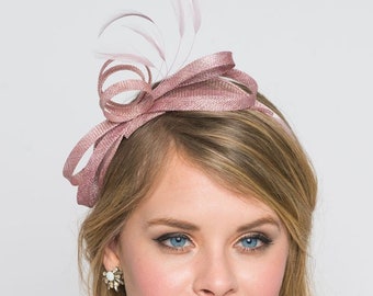 Mauve Pink Fascinator - Flitter-by Mesh Fascinator Headband