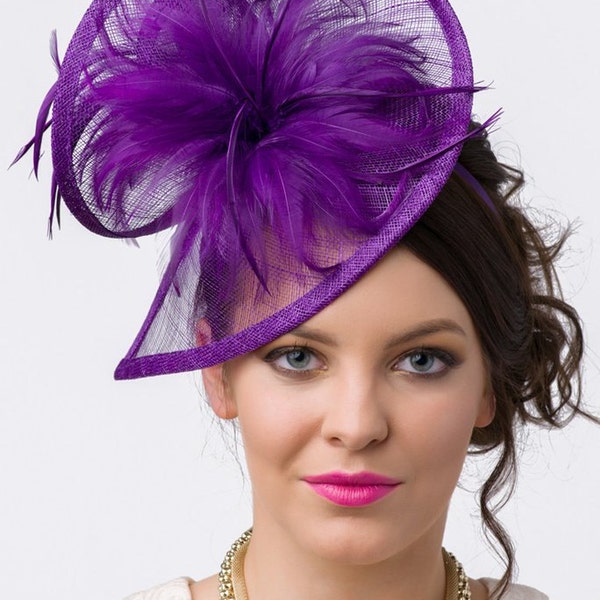 Purple Fascinator Etsy