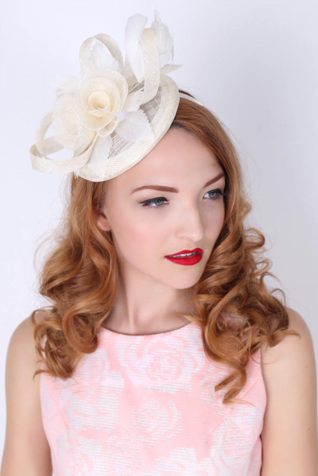 Ivory Fascinator emelia Rose Ivory Fascinator Etsy