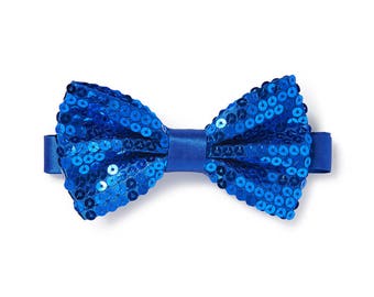 Men's Sequin Bow Tie - Royal Blue