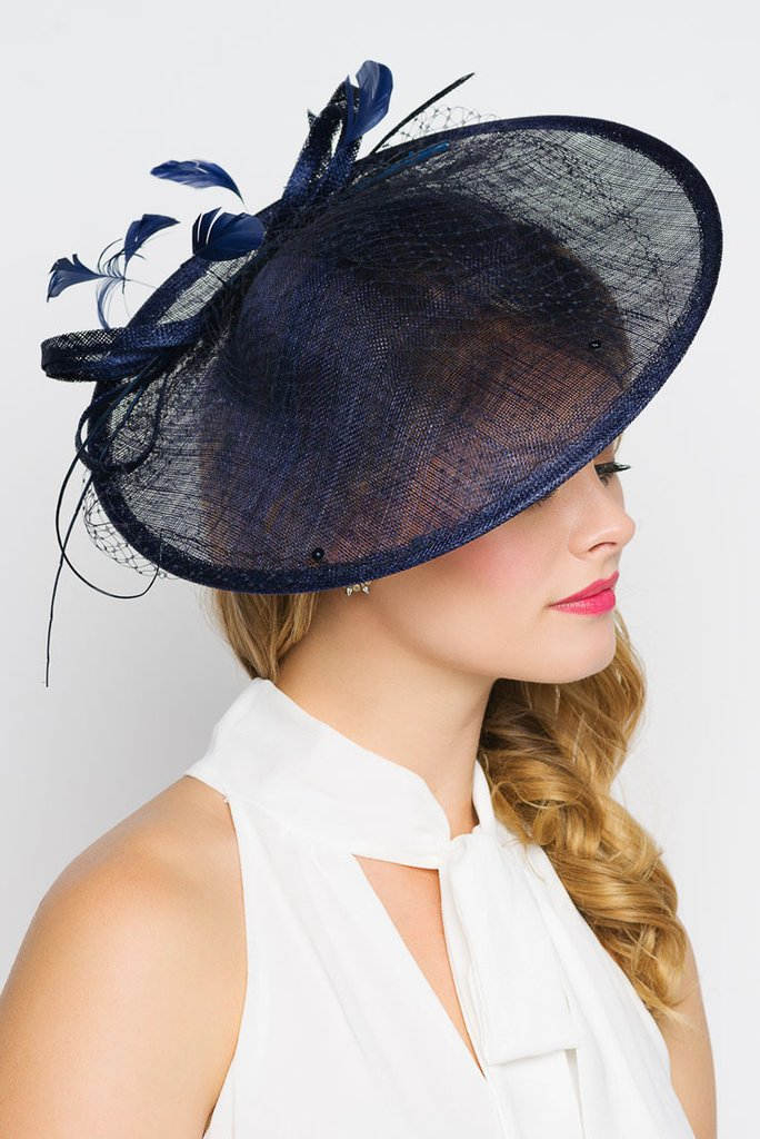 Navy fascinator hat headband shop