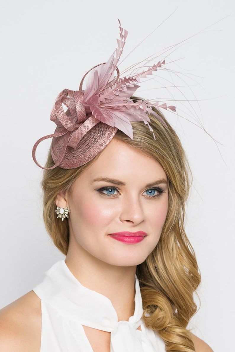 Mauve Pink Mini Fascinator Arianna Mini 