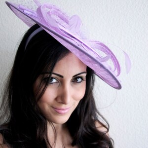Lilac Purple Fascinator Hat wendy Wide Slightly - Etsy