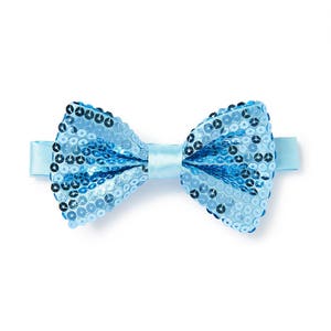 Men&#39;s Sequin Bow Tie - Light Blue