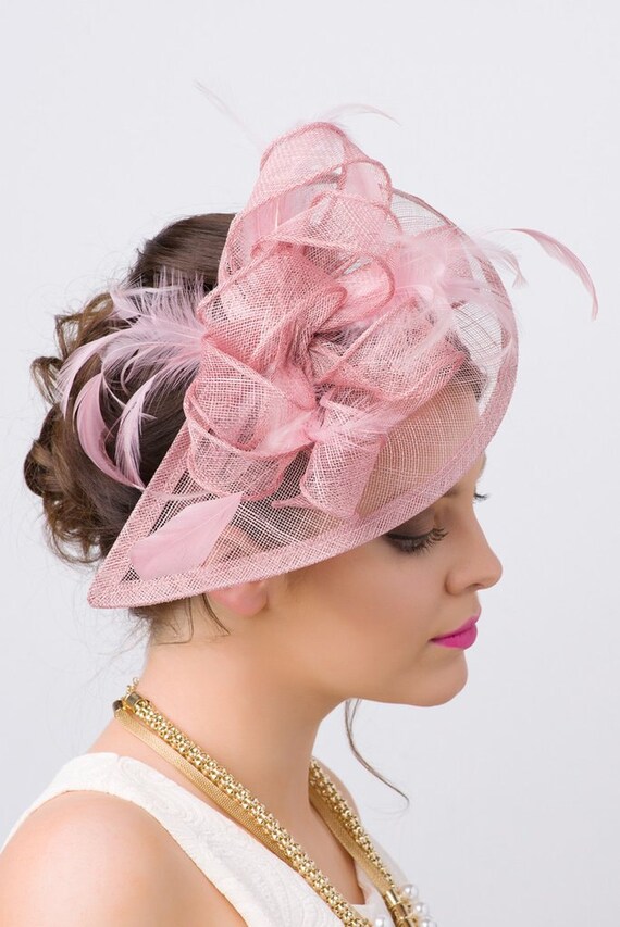 Mauve Pink Fascinator - 