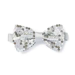 Herren Paillettenfliege - Silber