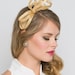 Mini Champagne Gold Fascinator - Flitter-by Mesh Fascinator Headband