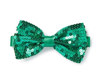 Men's Sequin Bow Tie - Kelly Green