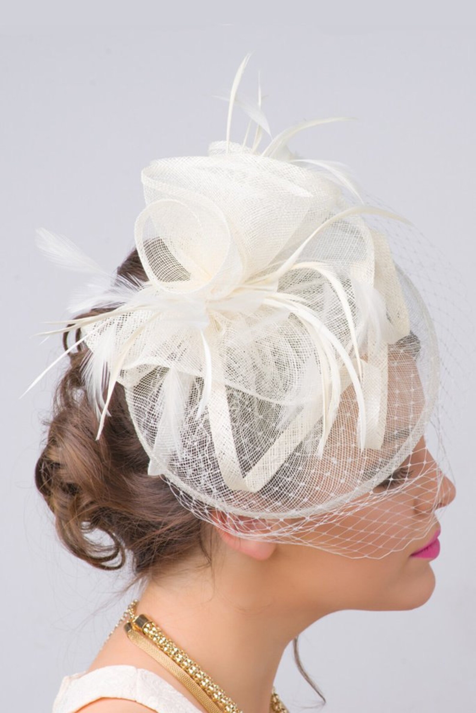 Ivory Fascinator noor Ivory Cream Fascinator Hat Etsy