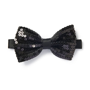 Men's Sequin Bow Tie - Black