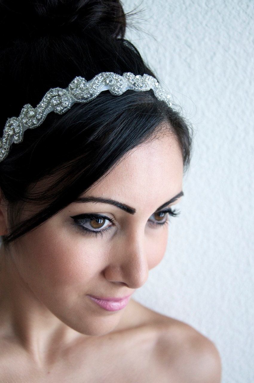 High Quality Glass Rhinestone Wedding Headband, Brand New. Amazon.com : ZHENM Rhinestone Wedding Headband,Bridal  main image 2