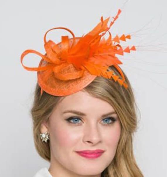 Orange Mini Fascinator arianna Mini 