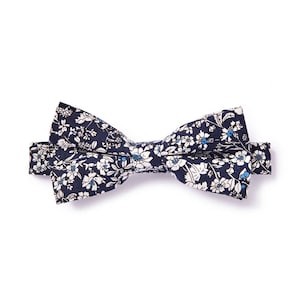 Vintage Floral Skizziert Fliege - Schwarz