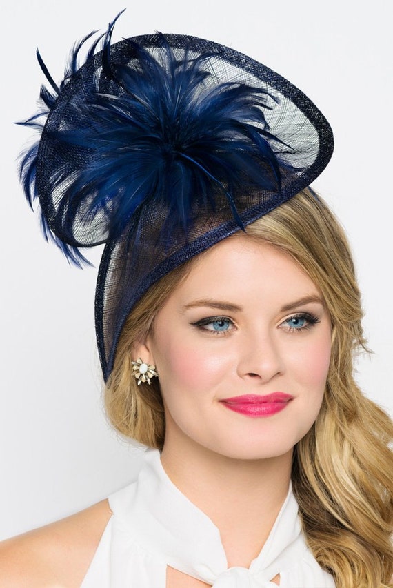 Navy fascinator Clearance