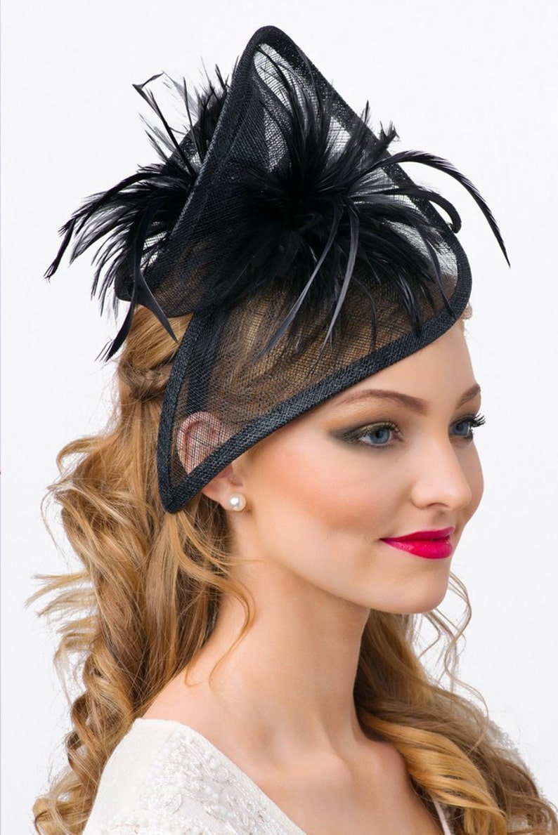 Black Twist Mesh Fascinator victoria Black Mesh Etsy UK