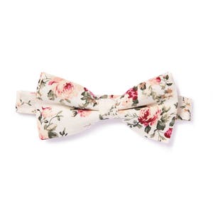 Shabby Chic Blumen Fliege - Elfenbein