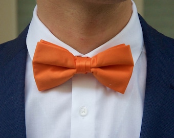 Men's Orange Bow Tie