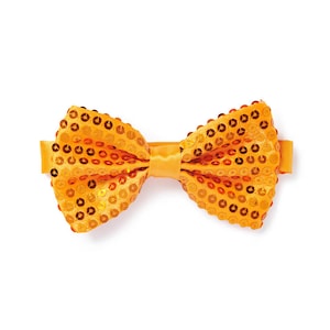 Men&#39;s Sequin Bow Tie - Orange