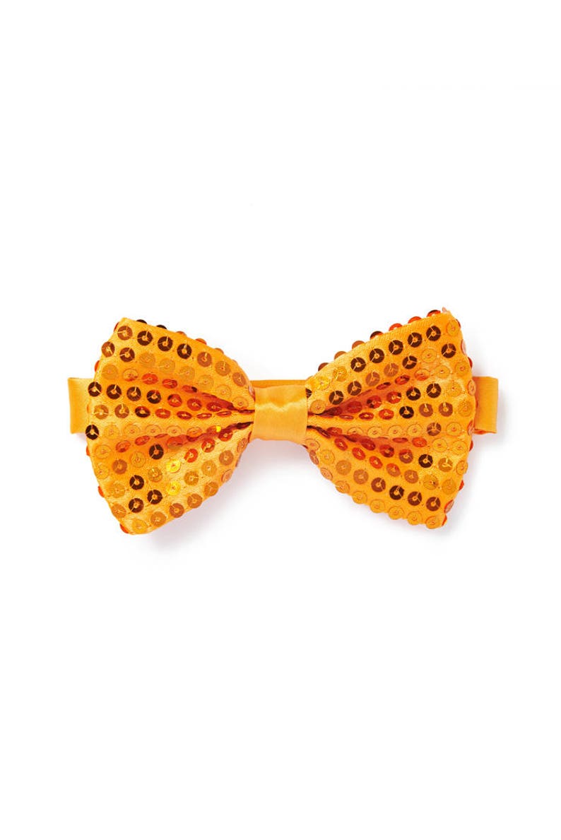 Men's Sequin Bow Tie Orange - Etsy