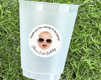 Custom Face Frosted Cups, Personalized Birthday Party Cups, Funny Face Plastic Cups, Reusable Party Favors, Photo Cups for Celebration