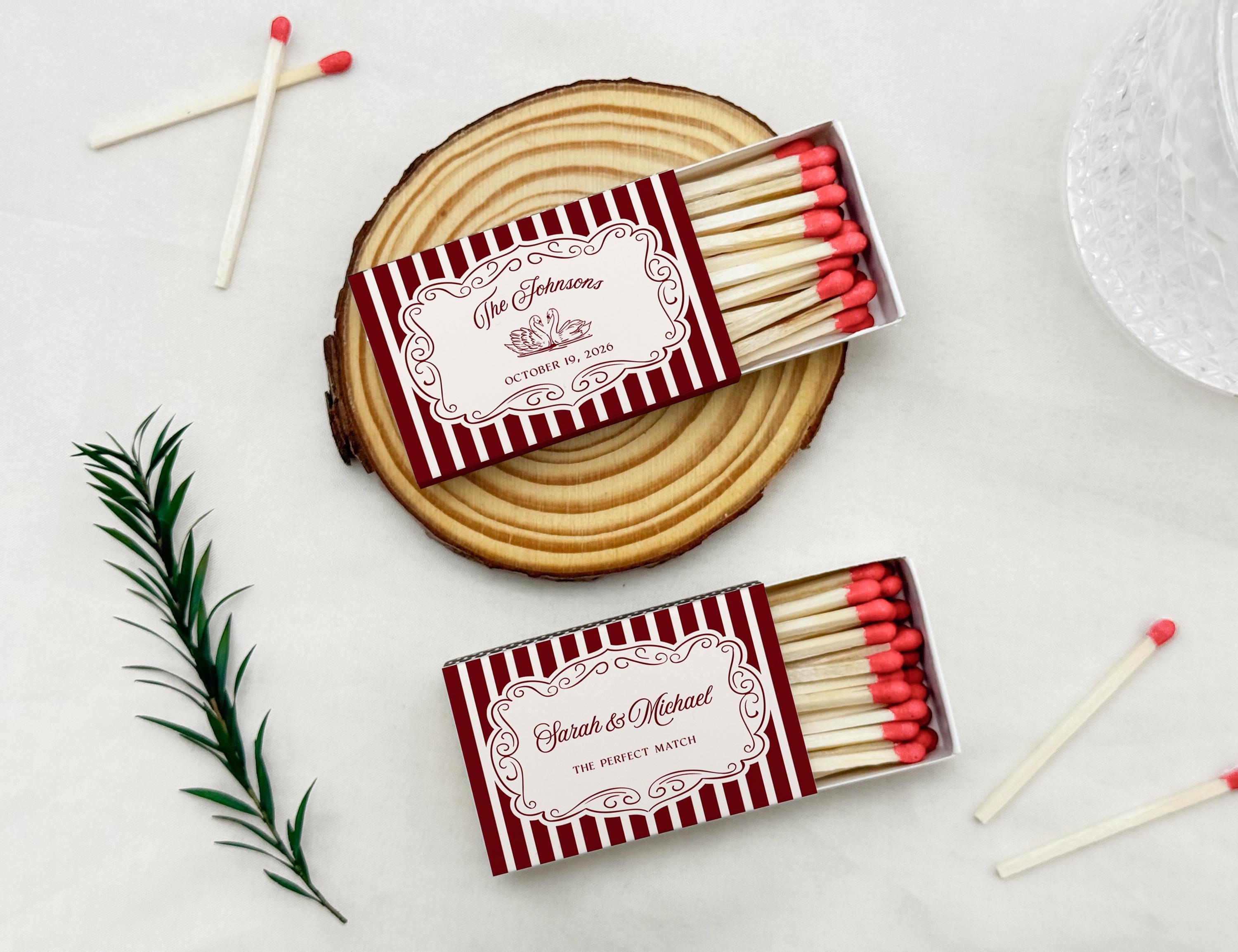 Vintage Swan Matchbox Favors