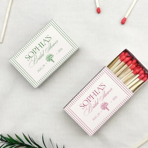 Personalized Bridal Shower Matchboxes Custom Wedding Favors for Guests Elegant Matchbox Party Favors Unique Bachelorette Party Favors 2026