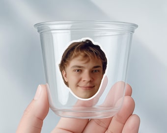 Custom Birthday Face Cup Funny Party Decoration, Groom Face Cup for Bachelorette Party, Custom Photo Cups, Plastic Cups, Birthday Supplies