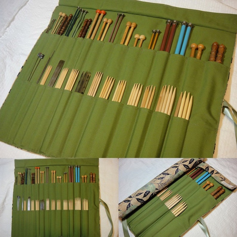 Modern Hexi Straight Knitting Needle case holds 32 sets DPNs Etsy