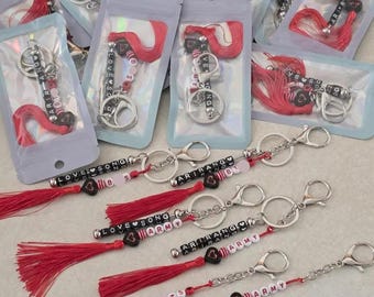 Arirang Love Song Tassel & Bead Keychains | Handmade K-Pop Tour Fanmade Accessory
