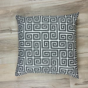 Grey Geometric Design Throw Pillow Cover
