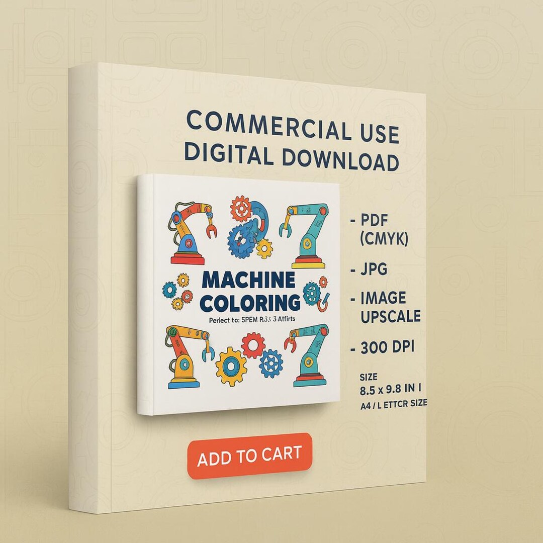 Paper Machine Coloring Pages Machine Coloring Pages | 20 Printable Sheets PDF | A4 Letter 8.5x8.5 ...