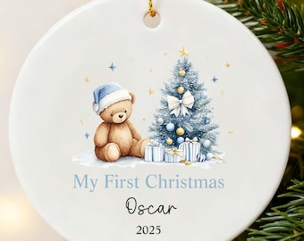 Babys First Christmas Ornament, New Baby Gift, Custom Ornament Keepsake, Personalized Name Ornament for Baby Girls First Christmas