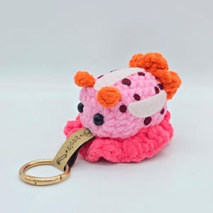 ARI Sea Slug Nudibranch Plushie Crochet Keyring Handmade - Scuba Diver & Ocean Lover Gifts