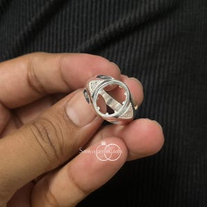 10x12MM Semi Mount Oval Ring In 925 Sterling Silver Blank Ring, Beautiful Bezel Setting Oval Shape Semi Mount Ring, Three Stone Semi Mount
