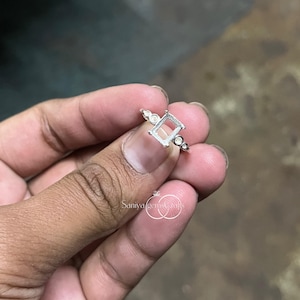 8x6MM Semi Mount Emerald Cut Ring In 925 Sterling Silver Blank Ring, Beautiful Solitaire Rectangular Shape Semi Mount Ring, Prong Setting