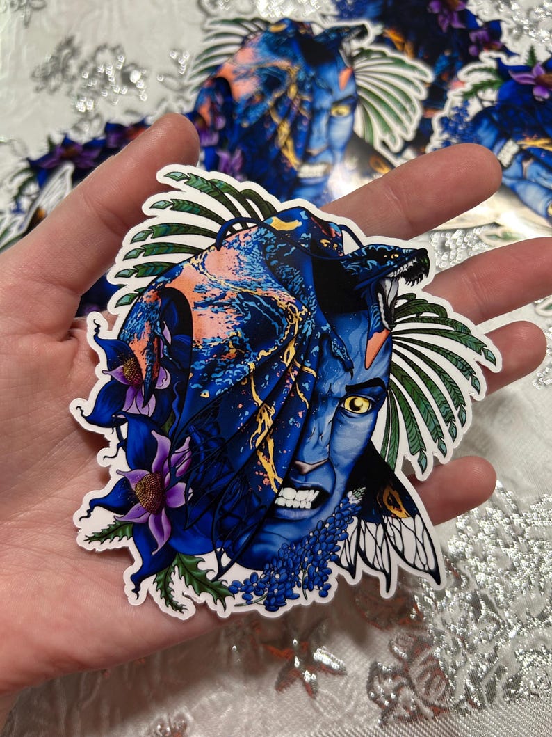 Avatar Miles Quaritch and Ikran Sticker - Etsy