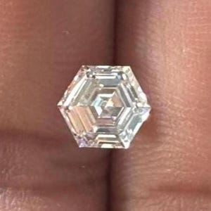 Hexagon Shape 1.00 CT Lab Grown Diamond, Modern Geometric Loose Gem for Custom Engagement Rings & Luxury Jewellery, Unique shape Diamond