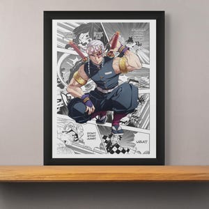 Demon Slayer Tengen poster | anime character poster | manga art work | Digital download