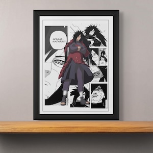 Naruto Shippuden Madara Uchiha poster | Anime character poster | Manga art | Digital download