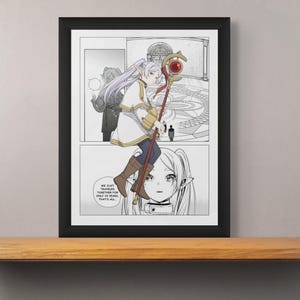 Frieren poster | anime poster | manga wall art | Manga art work | Digital download