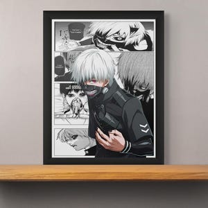 Tokyo Ghoul Ken Kaneki Poster | Anime character poster | Manga art | Digital download