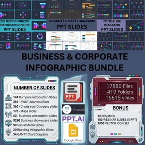 Paket med företagsinfografik, bilder med agil projektledning (PowerPoint, Keynote)