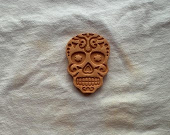 Terracotta Sugar Skull – Brown Sugar Keeper, Food Safe Clay